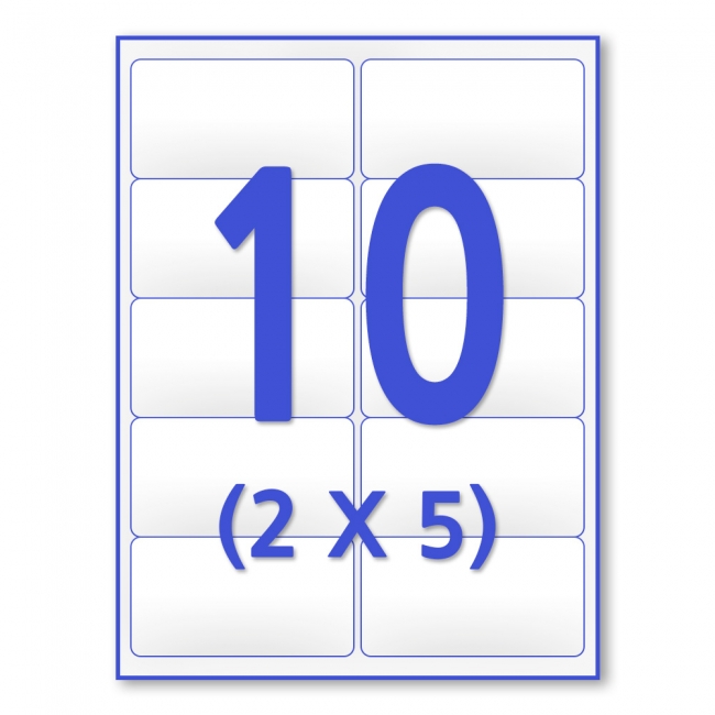 A4라벨 10칸(2x5) 100장