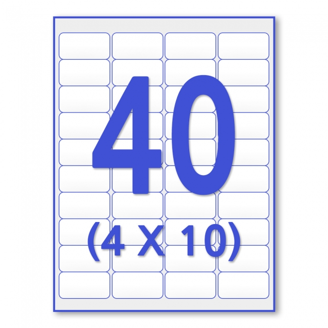 A4라벨 40칸(4x10) 100장