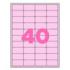 파스텔_핑크 A4/40칸(4x10)/100매/세부규격: 가로 47mm x 세로 26.9mm/고품질 에이버리(Avery) 원단사용/레이저 및 잉크젯겸용