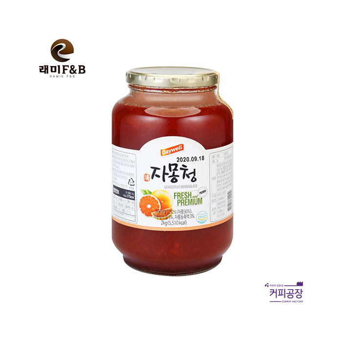 쥬피터 자몽청 2kg 액상차 자몽차 자몽베이스