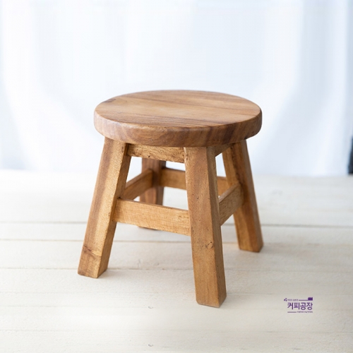 원목 무지 의자 (원형) / 인테리어소품 나무스툴