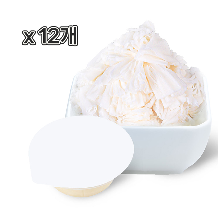 리얼 밀크 빙수블럭 300g 12개입 (냉동) 대패 눈꽃빙수