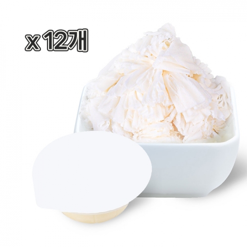 리얼 밀크 빙수블럭 300g 12개입 (냉동) 대패 눈꽃빙수