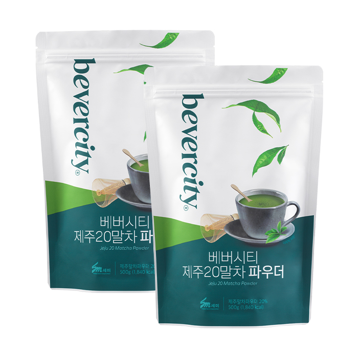 세미 베버시티 제주 20말차 파우더 500g x 2개 라떼