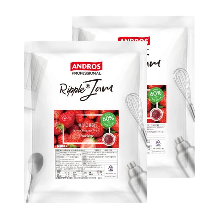 앤드로스 딸기 리플잼 1kg 2개
