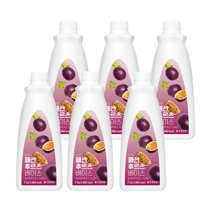 (박스)타코 패션후르츠 베이스 2kg 1박스 6개