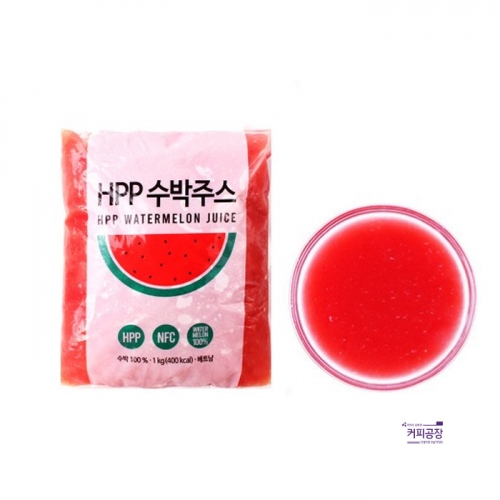 HPP 수박주스 1kg 수박100% 땡모반 착즙주스 (냉동)