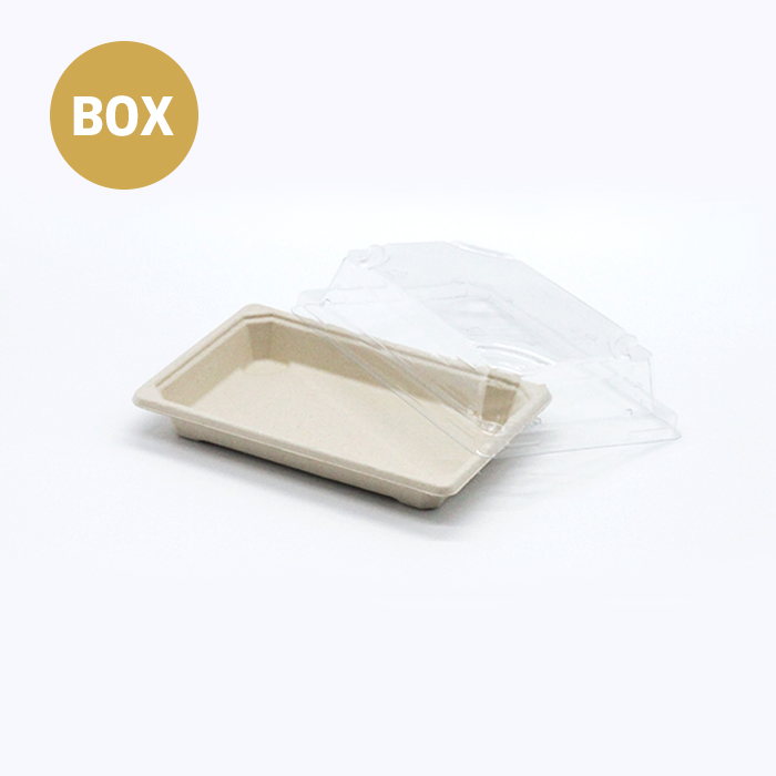 펄프 초밥용기 XYW03 박스 600개입 PET뚜껑포함 스시 종이 접시 배달 포장