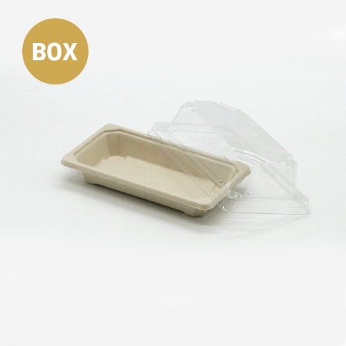 펄프 초밥용기 XYW00 박스 800개입 PET뚜껑포함 스시 종이 접시 배달 포장