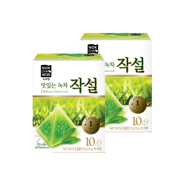 녹차원 맛있는 녹차 작설 10티백입 x 2개 국산 100%