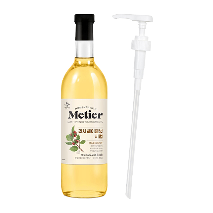 메티에 리치 헤이즐넛 시럽 750ml 펌프세트