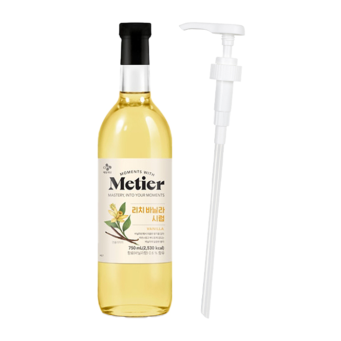메티에 리치 바닐라 시럽 750ml 펌프세트