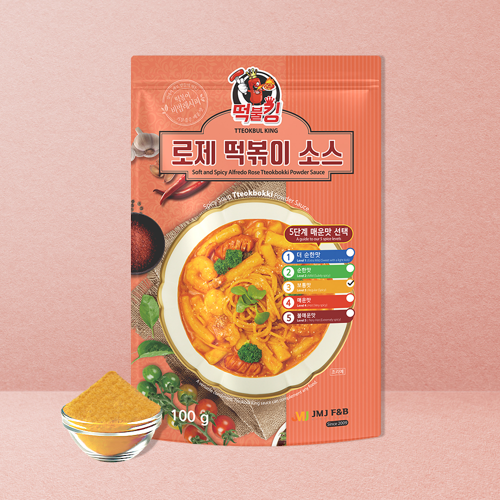 떡불킹 로제 떡볶이 분말 소스 100g 맛선택 가정용