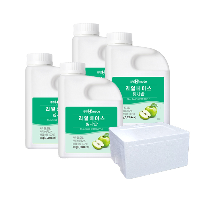 흥국 리얼베이스 청사과 1kg 4개 (냉장) 아이스박스포장