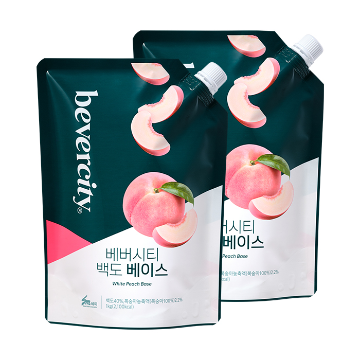 세미 베버시티 백도 베이스 1kg 2개 복숭아