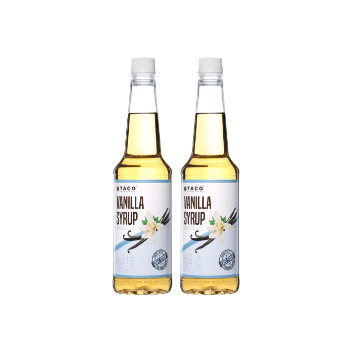 (2개)타코 바닐라 시럽 750ml 2개 PET 라떼 커피 카페시럽