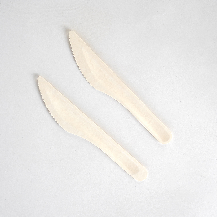 일회용 펄프 나이프 화이트 1000개입 박스 종이 수저 캠핑 나들이