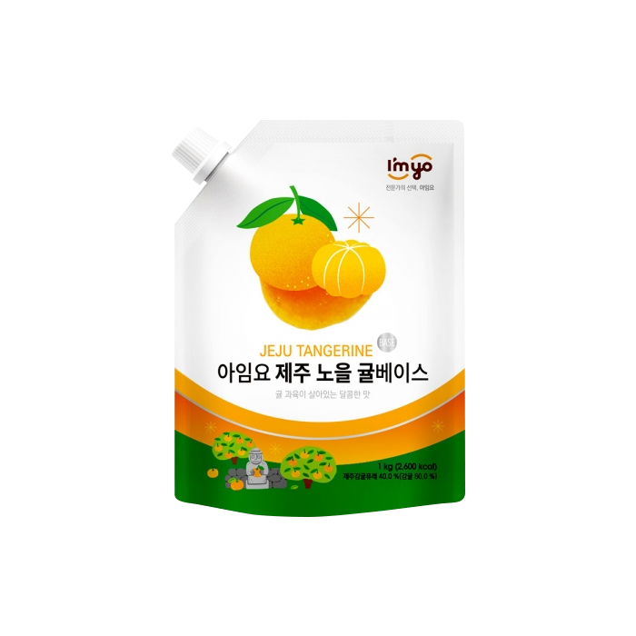 아임요 노을 귤베이스 1kg 제주 감귤 에이드 잼