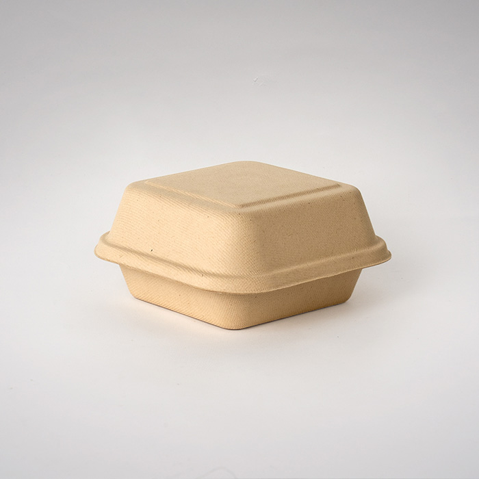 오픈형 정사각 펄프용기 크라프트 1박스 300개입 펄프뚜껑포함 B003-D