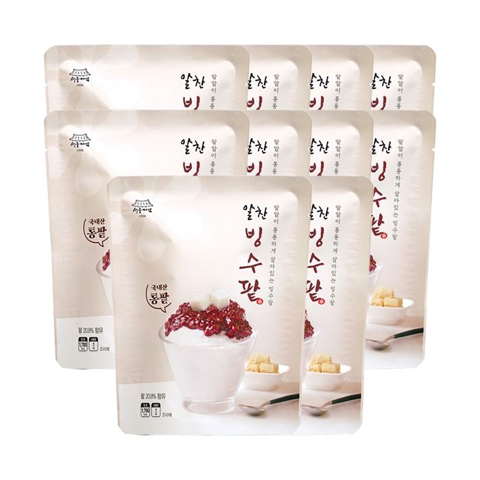 로뎀푸드 서울마님 알찬 빙수팥 1kg 10개 박스 국산 팥빙수 토핑