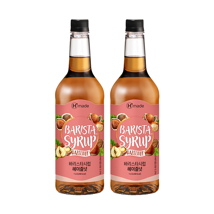 (2개)흥국 바리스타시럽 헤이즐넛 1L 2개