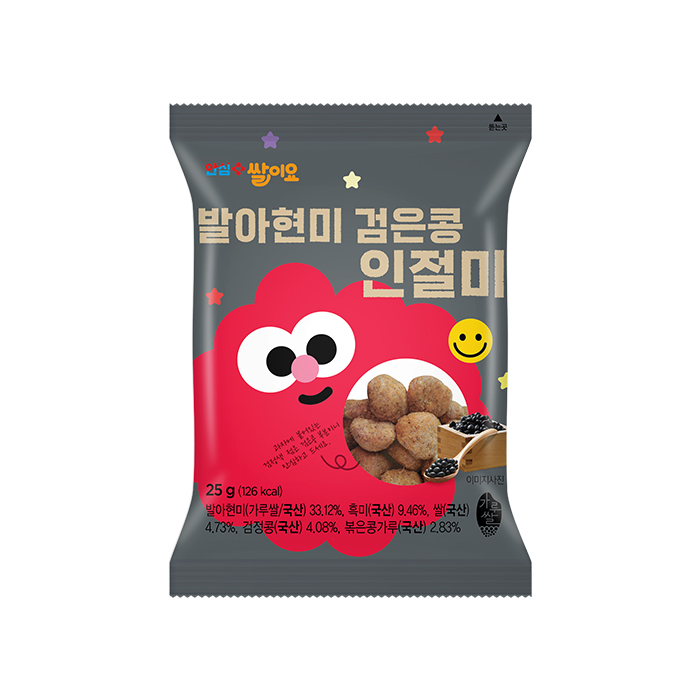 열풍으로 구운 쌀과자 쌀이요 발아현미 검은콩 인절미 25g