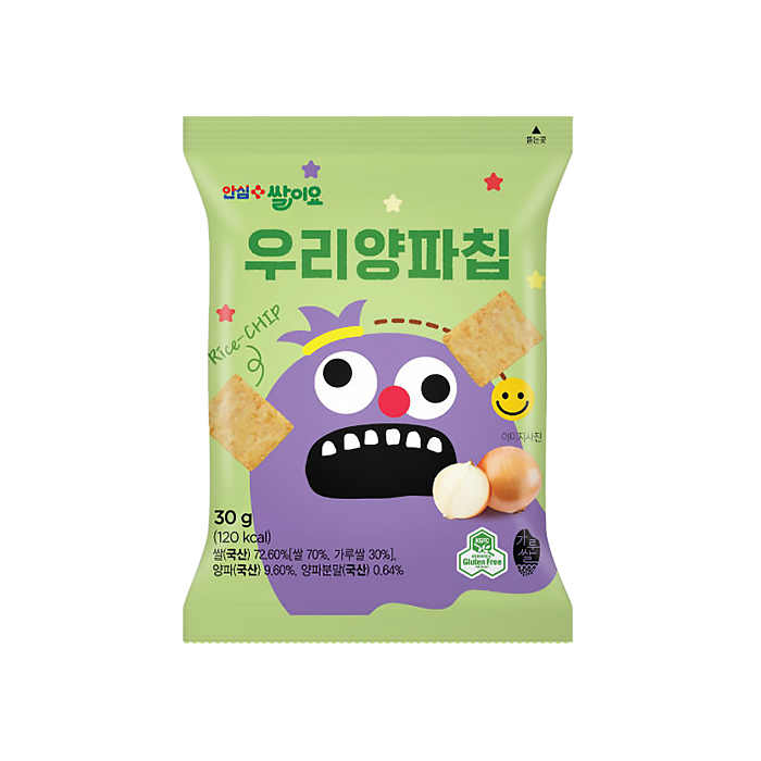 열풍으로 구운 쌀과자 쌀이요 우리양파칩 30g
