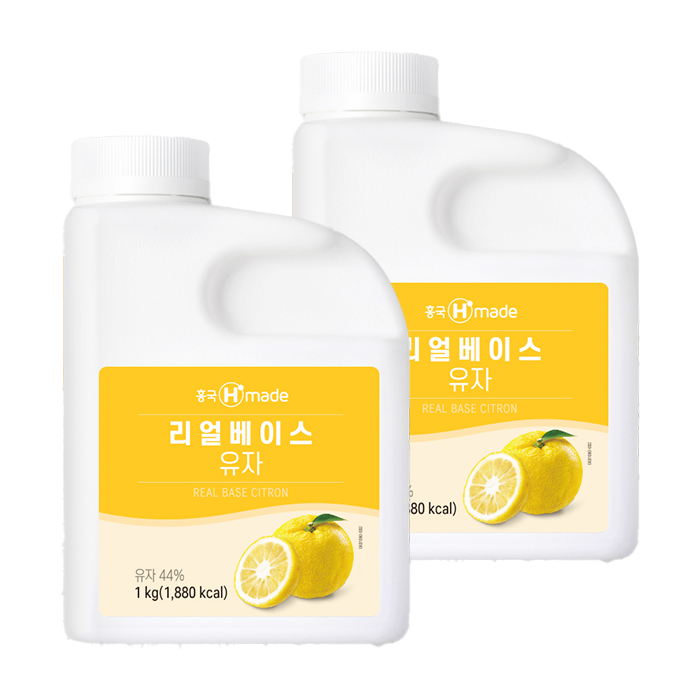 [업체발송] 흥국 리얼베이스 유자 1kg 2개 신선포장