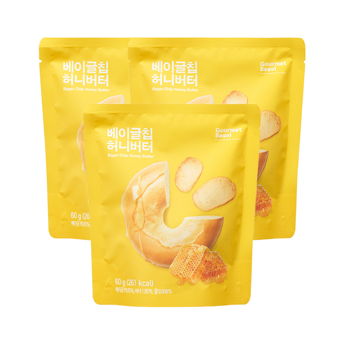고메 베이글칩 허니버터 60g 3개 간식 스낵