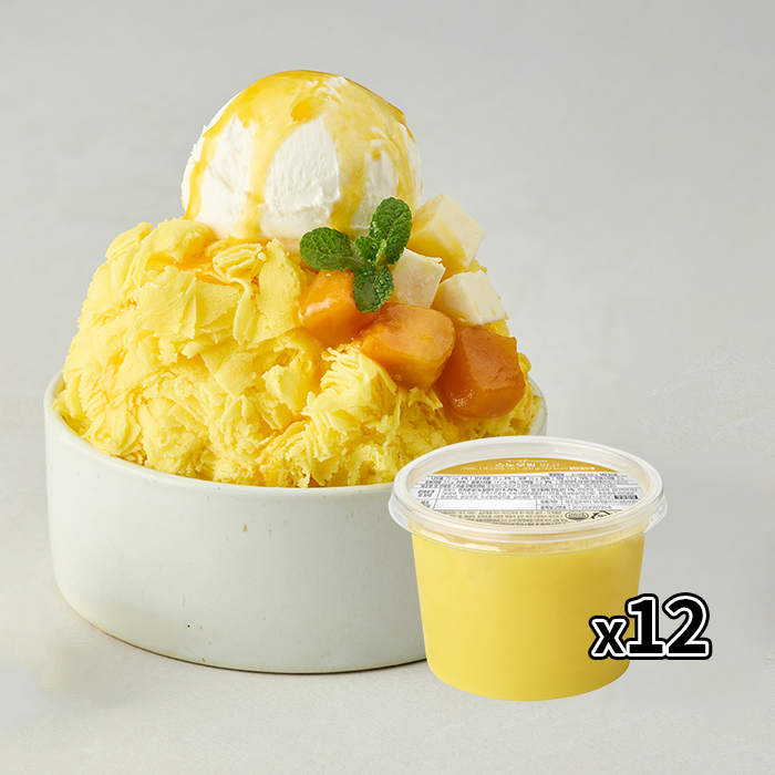 흥국 스노우빙 빙수블럭 망고 대패타입 300g 12개입 냉동