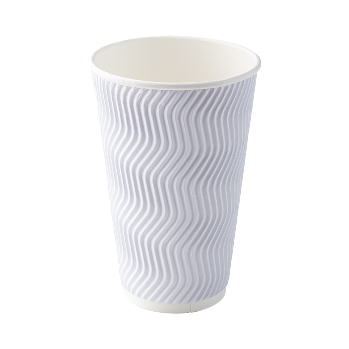 물결 3중 단열 종이컵 화이트 480ml 89파이 16온스 500개입 박스 이중종이컵