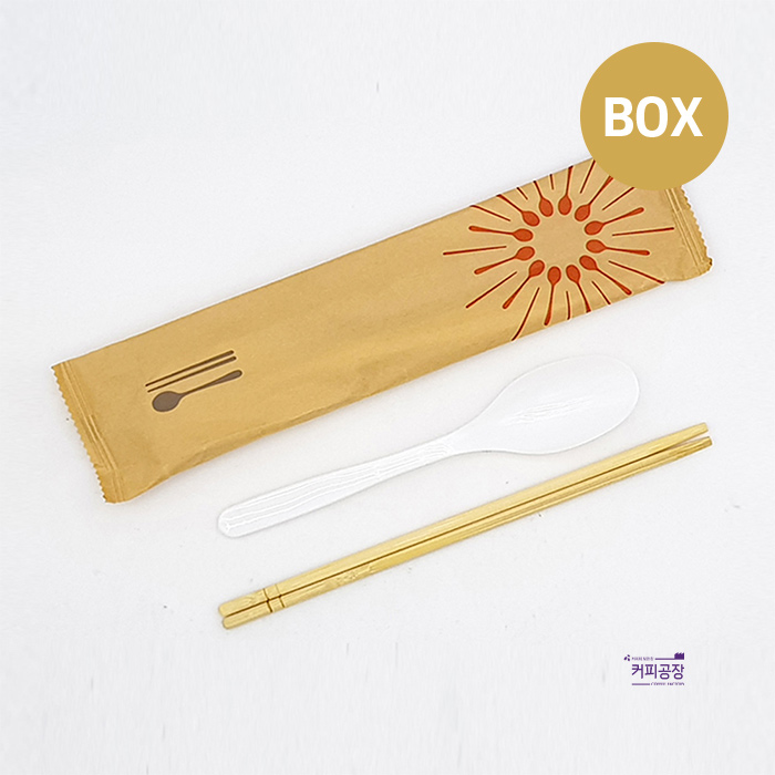 일회용 햇살 수저세트 1박스 500개입 숟가락 젓가락 개별포장 배달용품