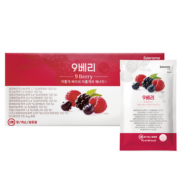 새로미 9베리 90ml 30포 1박스 주스