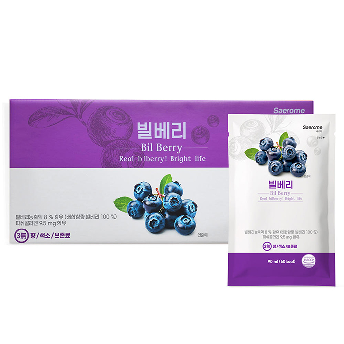 새로미 빌베리 90ml 30포 1박스 주스