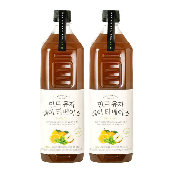 룩아워티 민트 유자 페어 티 베이스 1300g 2개