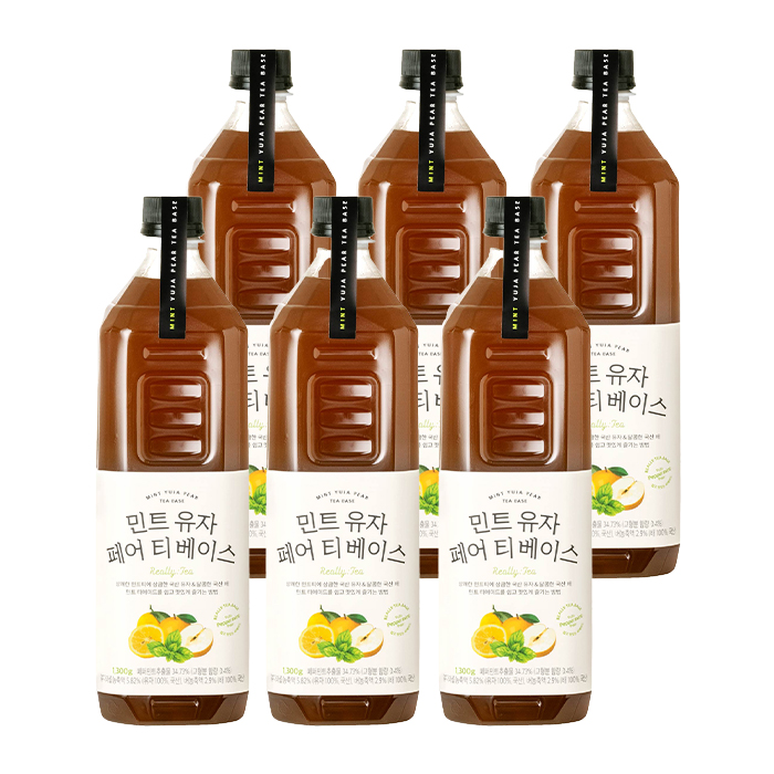 룩아워티 민트 유자 페어 티 베이스 1300g 6개