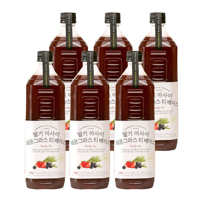 룩아워티 딸기 아사이 레몬그라스 티 베이스 1300g 6개