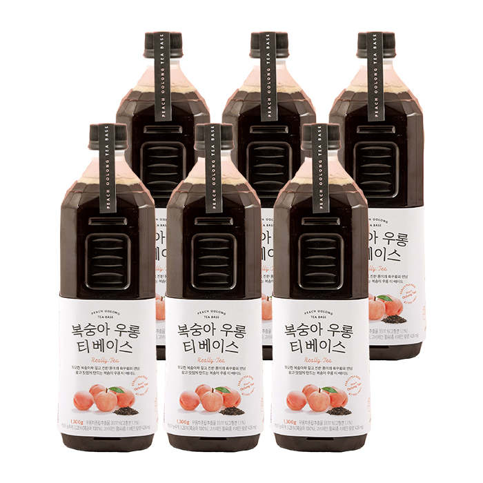 룩아워티 복숭아 우롱 티 베이스 1300g 6개