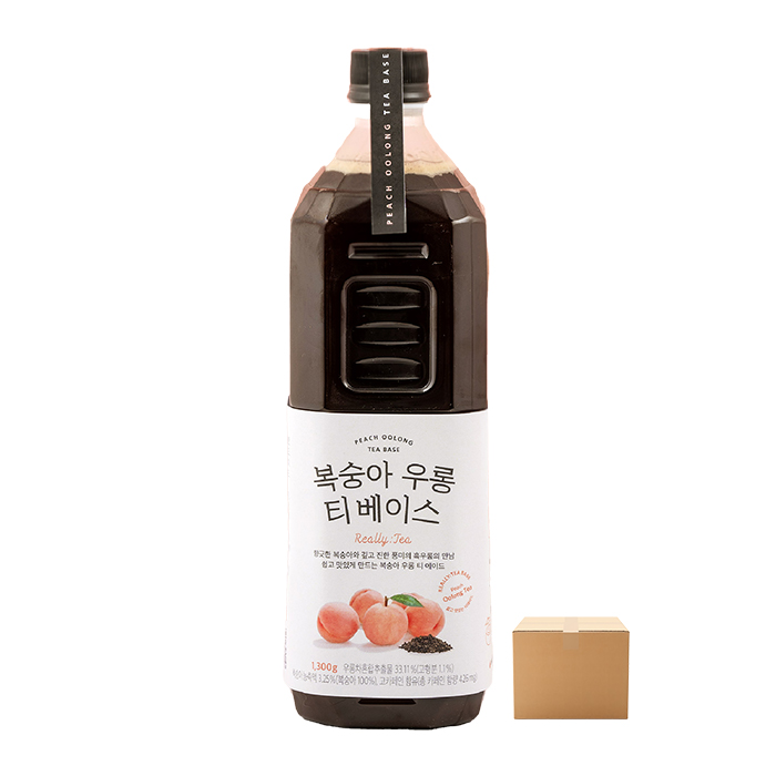 룩아워티 복숭아 우롱 티 베이스 1300g 12개 박스