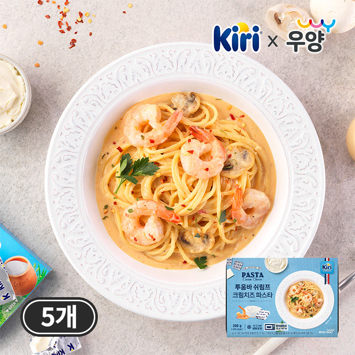 우양 X 끼리 투움바 쉬림프 크림치즈 파스타 300g 5개 냉동
