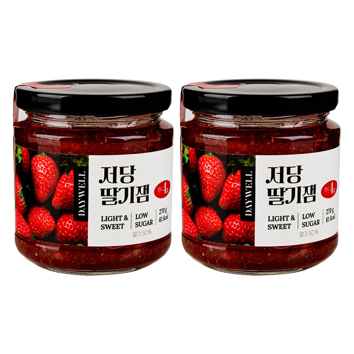 데이웰 저당 딸기잼 270g 2개