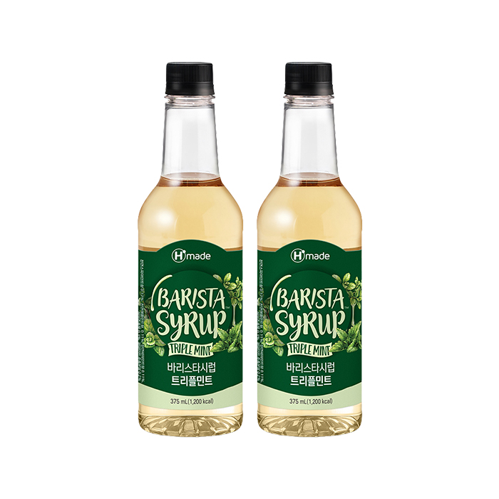 흥국 바리스타 시럽 트리플 민트 375ml 2개