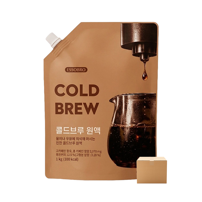 에쏘브로 콜드브루 원액 1kg 10개 박스 더치커피 대용량 업소용