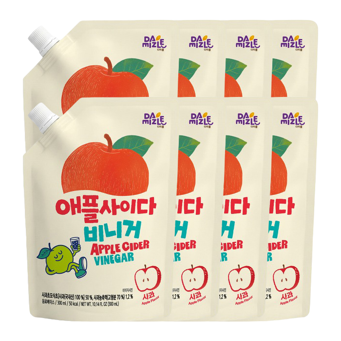 다미즐 애플사이다 비니거 사과 300ml 8개 희석해먹는 발효 애사비 식초