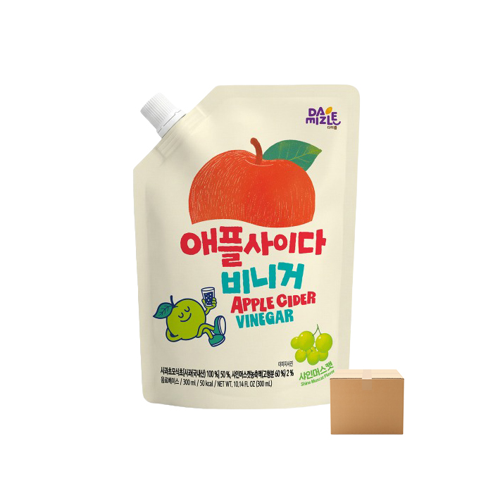 다미즐 애플사이다 비니거 샤인머스캣 300ml 16개 박스 희석해먹는 발효 애사비 식초