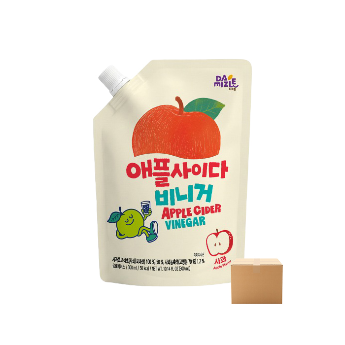 다미즐 애플사이다 비니거 사과 300ml 16개 박스 희석해먹는 발효 애사비 식초