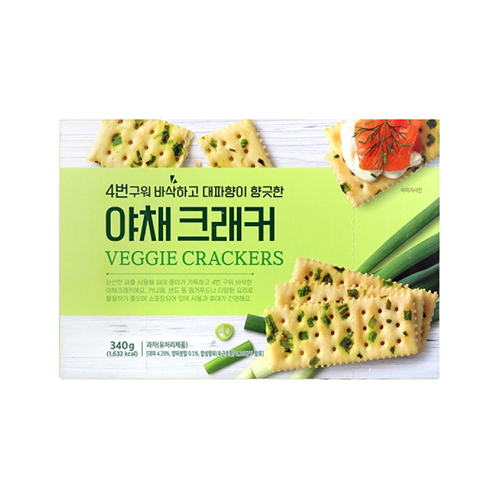 4번구워 더 바삭한 야채 크래커 340g 과자 스낵 카나페