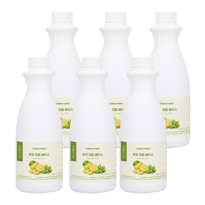 그린트리 유자 민트 베이스 1.2kg 6개 박스 티베이스