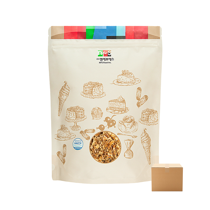 NFS 그래놀라 베이직 1kg 10개 박스 분태 크런치 귀리 시리얼 요거트 빙수 토핑