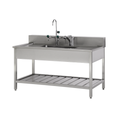 [EM-WT 4200 Series] All SUS 중일조 싱크대 (잔넬형) / EUM (3구수전 1ea 냉온수수전 1ea)